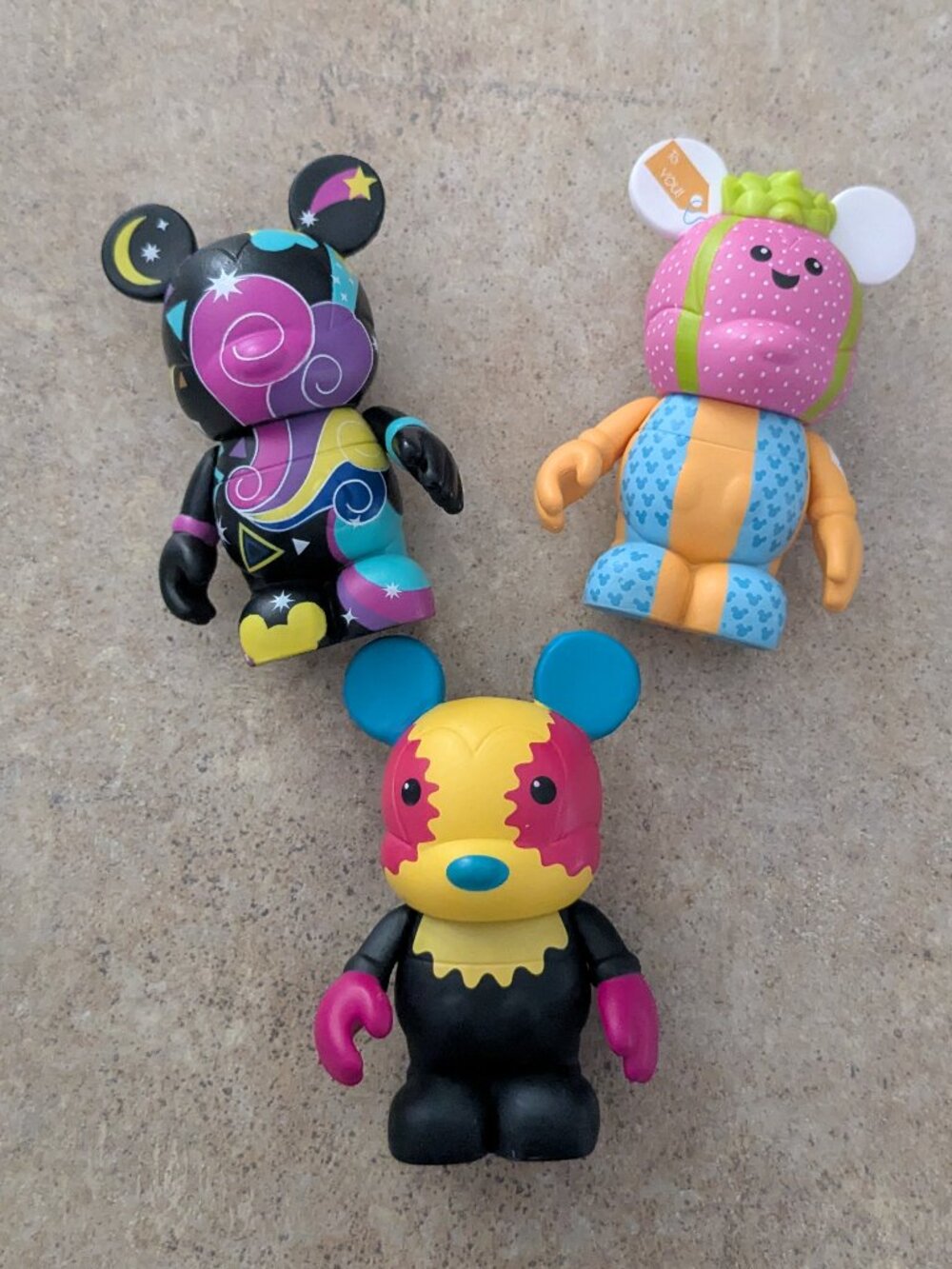 Disney Vinylmation 3" Figures Lot of 3 - Urban & Cutesters Series Mickey Be